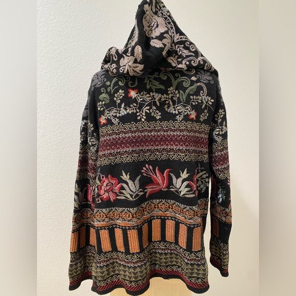 BIYA JOHNNY WAS ALABASTER CORDELIA SHORT HOODIE JACKET - Picture 3 of 4